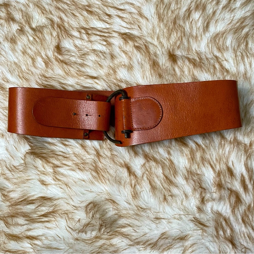 Sam Brown leather cowboy bridle belt